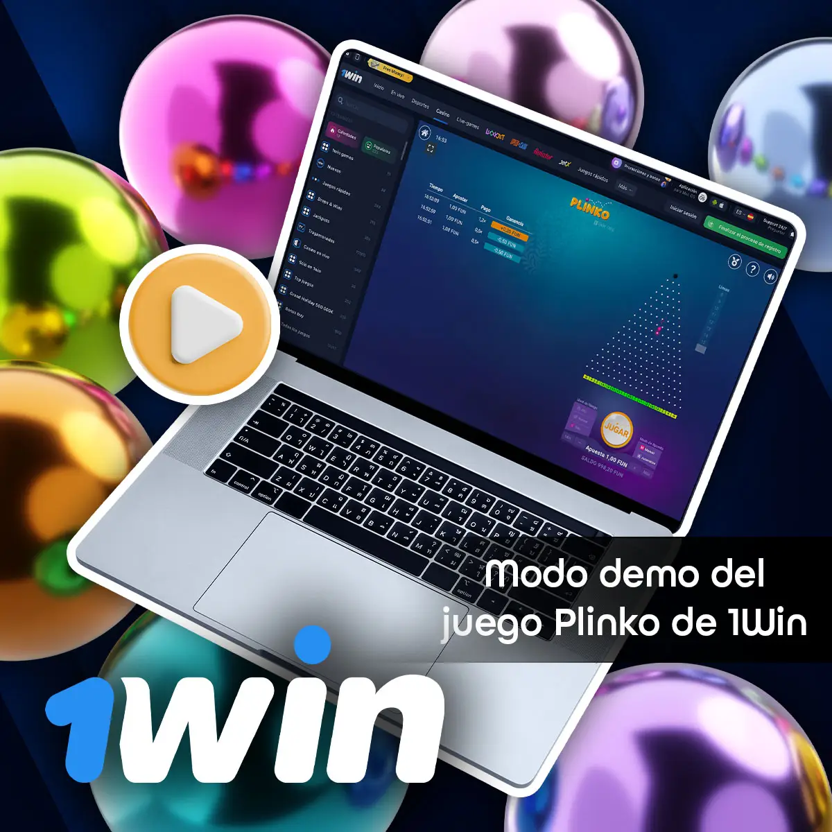 La versión demo de Plinko es una buena forma de practicar tu estrategia.